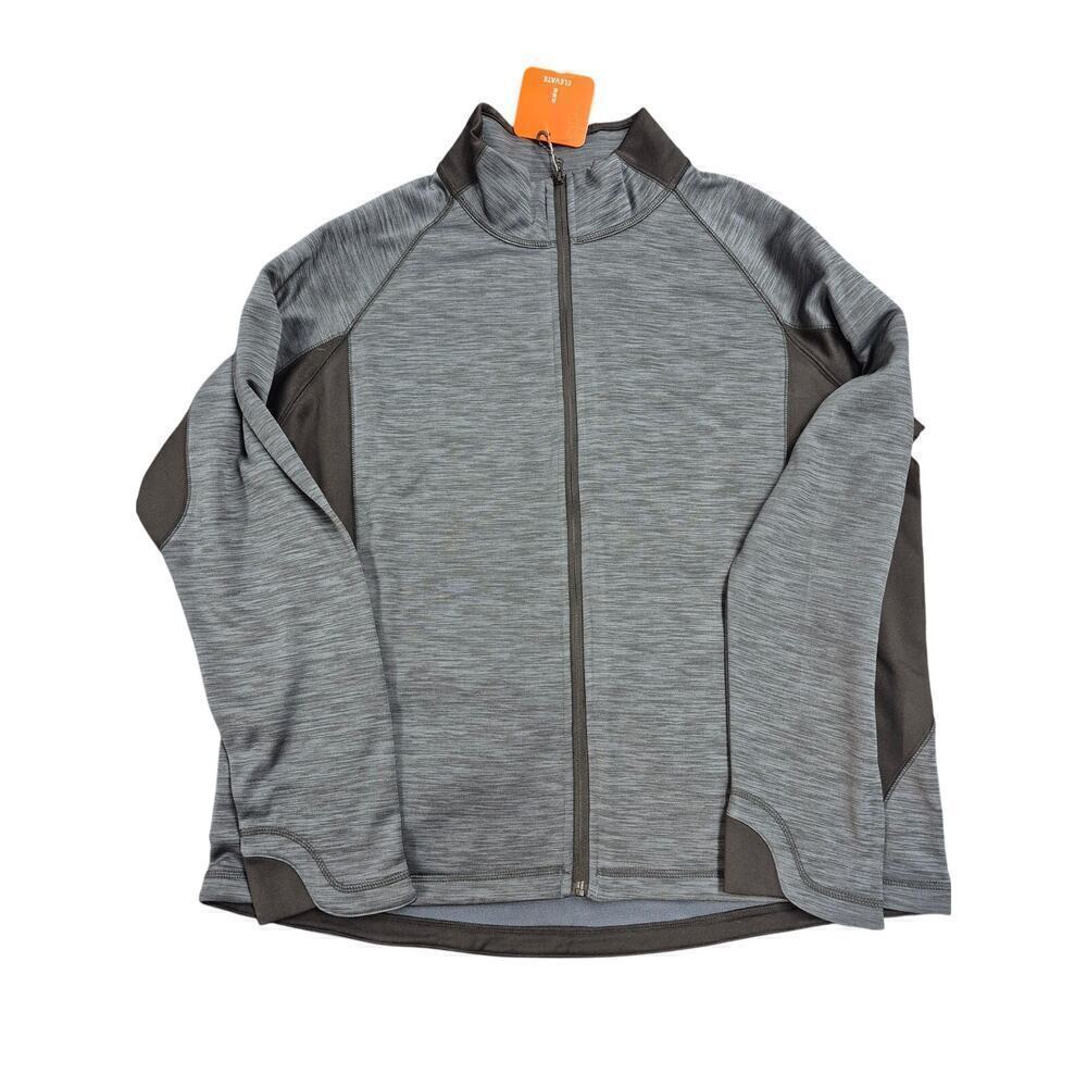 NWT Elevate Langley Knit Jacket Smoke/Heather Black Sz 2XL